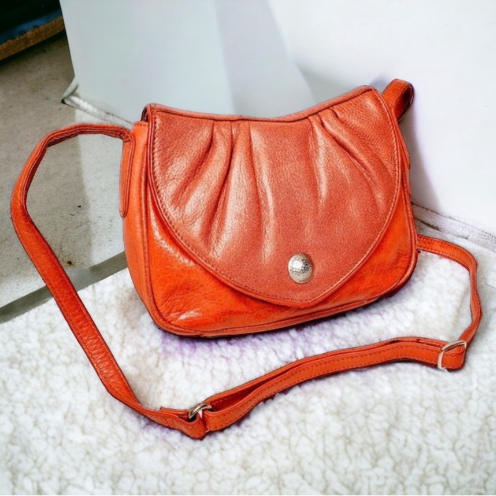 Osgoode Marley Womenβs Orange Two Toneβ Small Crossbody Purse